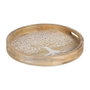 Bandeja Blanco-Natural Madera de Mango 35 X 35 X 5 cm