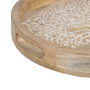 Bandeja Blanco-Natural Madera de Mango 35 X 35 X 5 cm