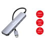 Equip Adaptador USB-C a HDMI con 3x USB-C, USB PD, 4K 60Hz, 0.25m, Aluminio