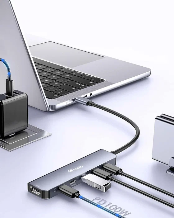 EQUIP Adaptador Multifuncional USB-C a HDMI 4K/60Hz y 4x USB-C