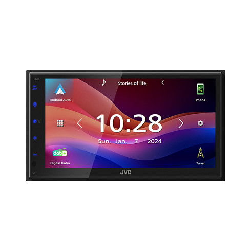 JVC KW-M595DBT Radio para Coche con Pantalla Táctil, Bluetooth, Apple CarPlay y Android Auto, USB Negro JVC KW-M595DBT Radio para Coche con Pantalla Táctil, Bluetooth, Apple CarPlay y Android Auto, USB Negro