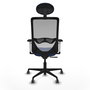 PIQUERAS Y CRESPO Silla de oficina Zulema con mecanismo Sincro, Azul marino y Gris