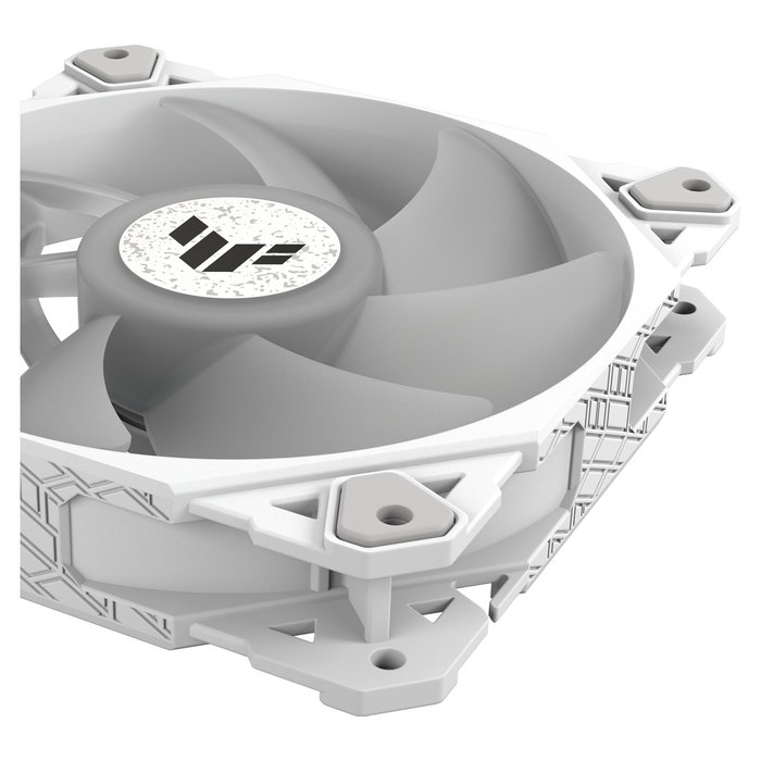 ASUS TUF Gaming TF120 ARGB White Edition - Ventilador de Caja ARGB 120mm, 7 Aspas, 1900 RPM, Blanco