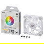 ASUS TUF Gaming TF120 ARGB White Edition - Ventilador de Caja ARGB 120mm, 7 Aspas, 1900 RPM, Blanco