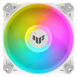 ASUS TUF Gaming TF120 ARGB White Edition - Ventilador de Caja ARGB 120mm, 7 Aspas, 1900 RPM, Blanco