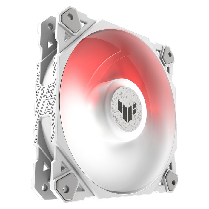 ASUS TUF Gaming TF120 ARGB White Edition - Ventilador de Caja ARGB 120mm, 7 Aspas, 1900 RPM, Blanco