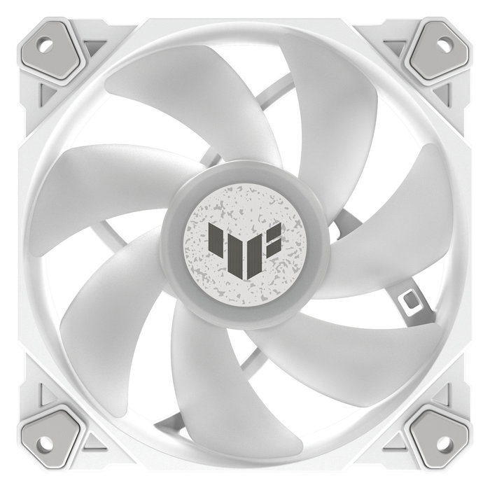 ASUS TUF Gaming TF120 ARGB White Edition - Ventilador de Caja ARGB 120mm, 7 Aspas, 1900 RPM, Blanco