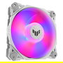 ASUS TUF Gaming TF120 ARGB White Edition - Ventilador de Caja ARGB 120mm, 7 Aspas, 1900 RPM, Blanco