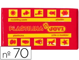 Jovi Plastilina 70 Rojo Unidad Pequeño Pasta Vegetal Moldeable No Mancha Ideal Niños +3 Años