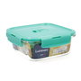 Recipiente Cuadrado Hermético Vidrio Turquesa Luminarc 122 cL (6 Unidades)