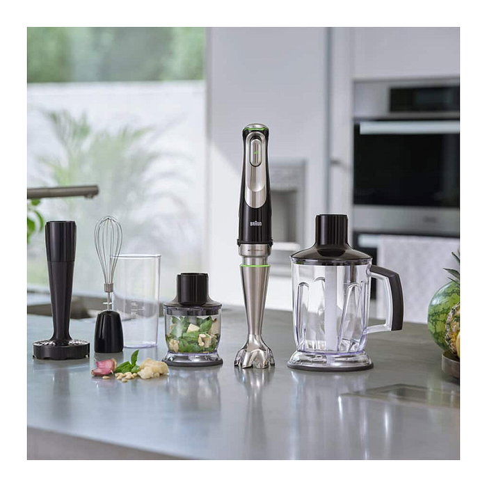 Braun MultiQuick 9 MQ9147X Batidora de inmersión 1200W, Negro/Acero inoxidable, con 2 picadores, varillas y machacador Braun MultiQuick 9 MQ9147X Batidora de inmersión 1200W, Negro/Acero inoxidable, con 2 picadores, varillas y machacador