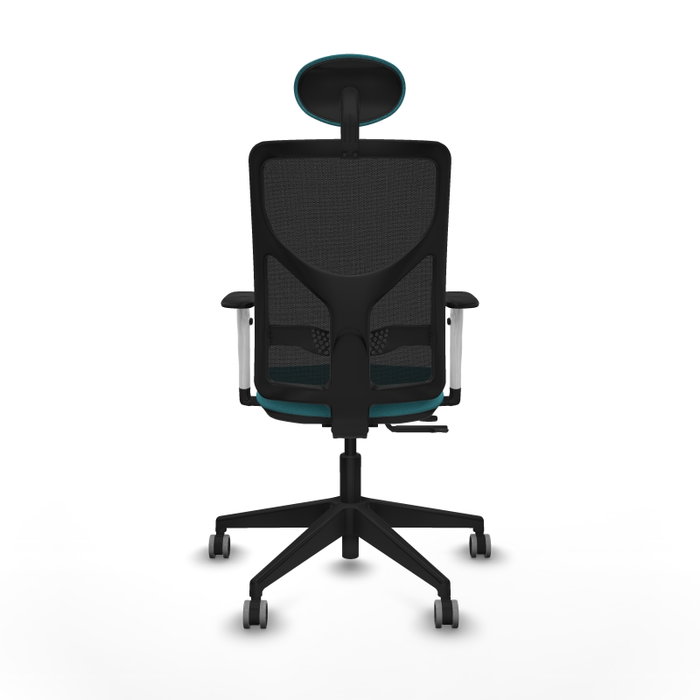 PIQUERAS Y CRESPO Silla de oficina Motilla con mecanismo Sincro/Traslack, Turquesa y Negro