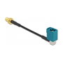 DeLOCK Cable de antena FAKRA Z jack 90° a SMA jack bulkhead RG-174 10 cm, Negro