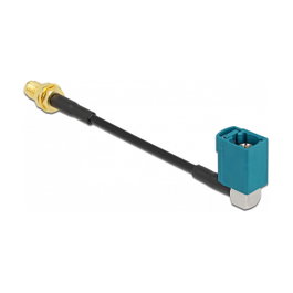 DeLOCK Cable de antena FAKRA Z hembra 90° a SMA hembra RG-174 10 cm