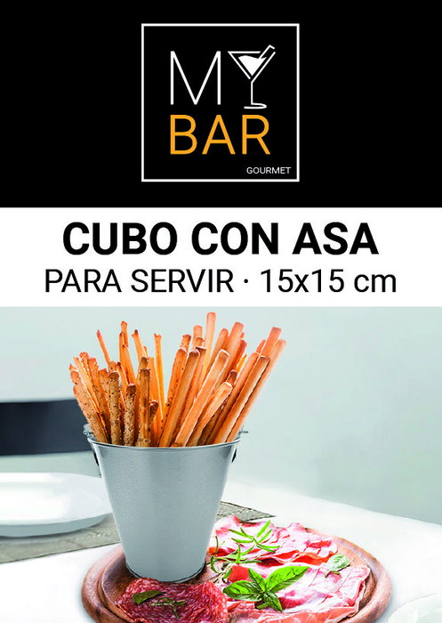 Inde Cubo de Acero con Asa My Bar para Servir (Pack de 24 Unidades) 15x16x17 cm