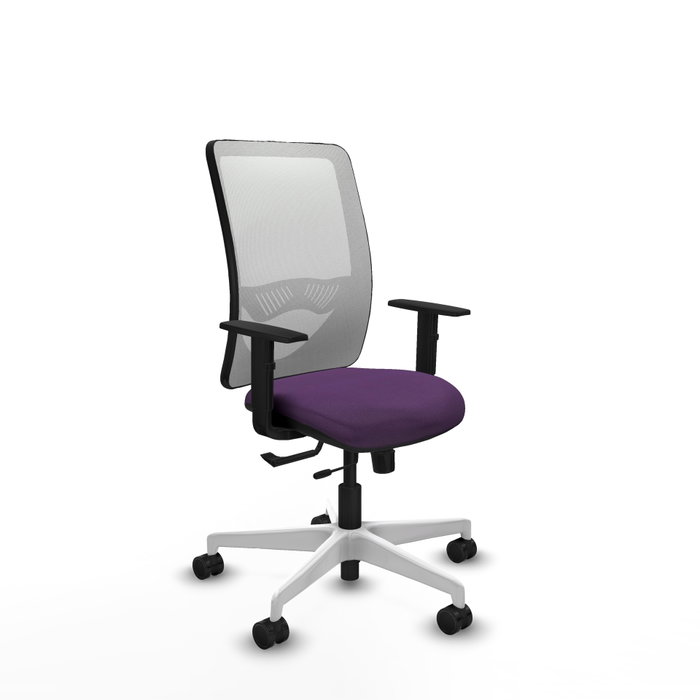 PIQUERAS Y CRESPO Silla de oficina Zulema con mecanismo Sincro/Traslack, Morado y Blanco PIQUERAS Y CRESPO Silla de oficina Zulema con mecanismo Sincro/Traslack, Morado y Blanco