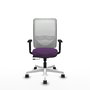 PIQUERAS Y CRESPO Silla de oficina Zulema con mecanismo Sincro/Traslack, Morado y Blanco