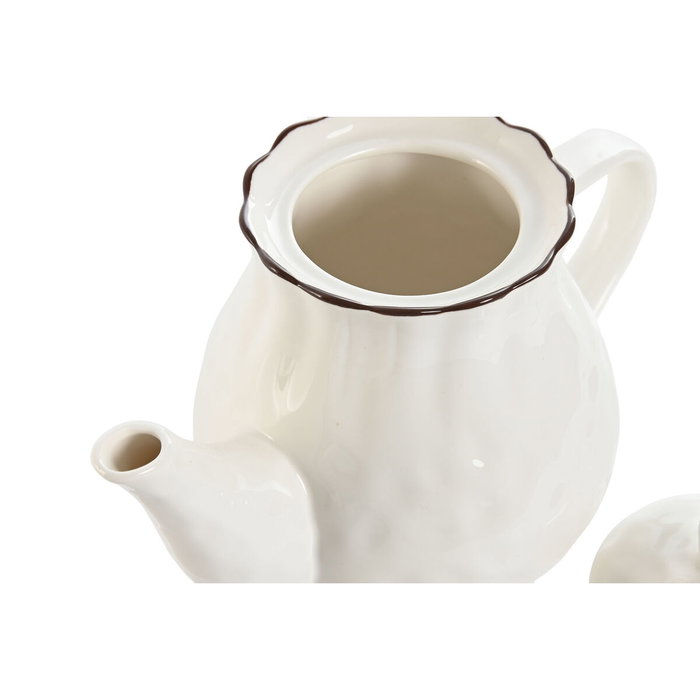 DKD Home Decor Tetera de Porcelana Blanca 1L Louvre Loving 24 DKD Home Decor Tetera de Porcelana Blanca 1L Louvre Loving 24