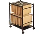 Q-connect Carrito para Carpetas Colgantes Negro con Ruedas para Tamaño Folio, Capacidad +100 Carpetas, Metalico