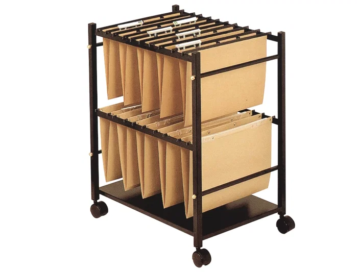 Q-connect Carrito para Carpetas Colgantes Negro con Ruedas para Tamaño Folio, Capacidad +100 Carpetas, Metalico Q-connect Carrito para Carpetas Colgantes Negro con Ruedas para Tamaño Folio, Capacidad +100 Carpetas, Metalico