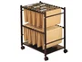 Q-connect Carrito para Carpetas Colgantes Negro con Ruedas para Tamaño Folio, Capacidad +100 Carpetas, Metalico
