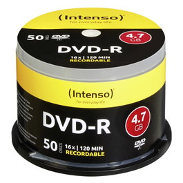 Intenso DVD-R 4,7GB 16x Speed, 50 unidades Cakebox