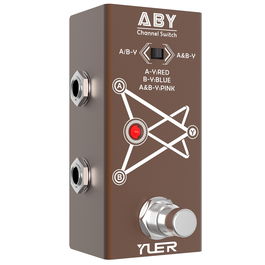 YUER Aby Pedal de Selección de Línea para Instrumentos, Amplificadores, Pantallas y Pedales de Efectos
