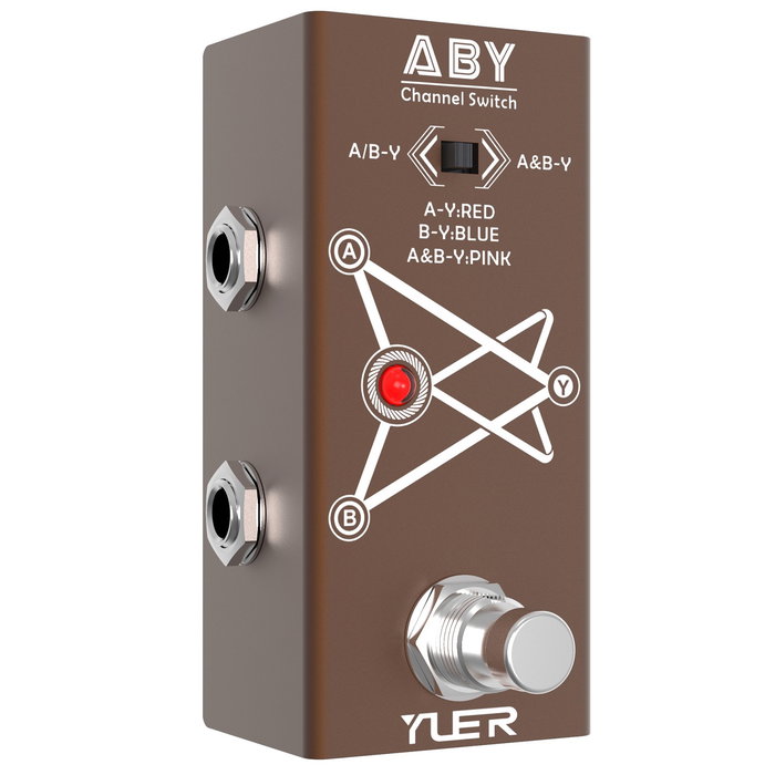 YUER Aby Pedal de Selección de Línea para Instrumentos, Amplificadores, Pantallas y Pedales de Efectos YUER Aby Pedal de Selección de Línea para Instrumentos, Amplificadores, Pantallas y Pedales de Efectos