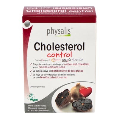 PHYSALIS Cholesterol Control 30 Comprimidos - Ayuda a mantener niveles normales de colesterol y la salud del corazón PHYSALIS Cholesterol Control 30 Comprimidos - Ayuda a mantener niveles normales de colesterol y la salud del corazón