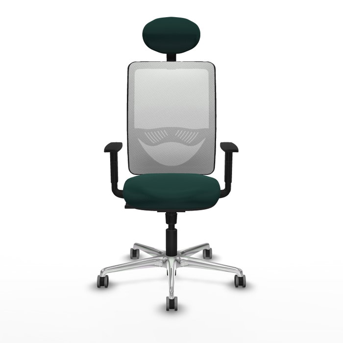 PIQUERAS Y CRESPO Silla de oficina Zulema con mecanismo Sincro, Verde botella y Blanco PIQUERAS Y CRESPO Silla de oficina Zulema con mecanismo Sincro, Verde botella y Blanco