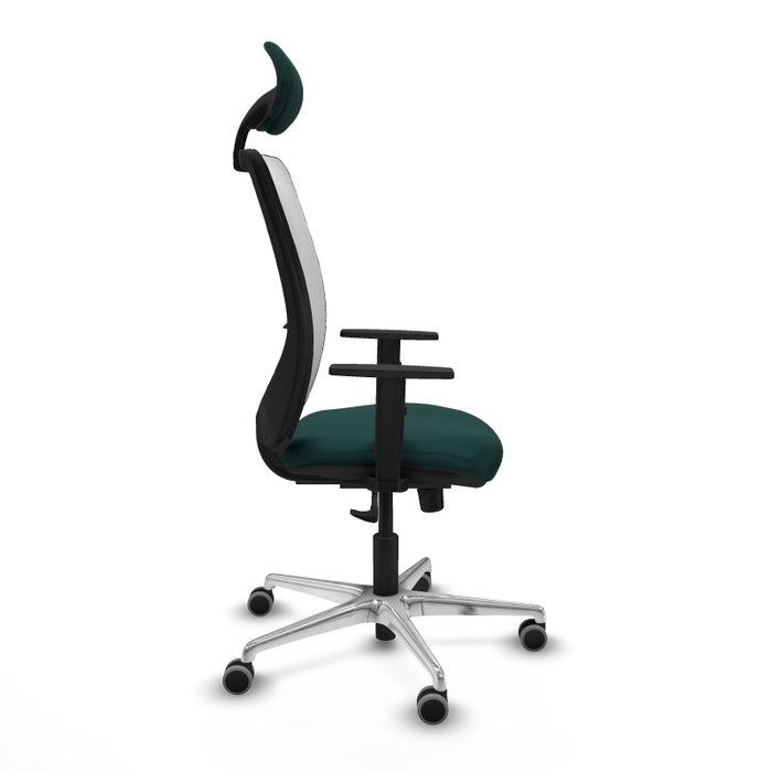 PIQUERAS Y CRESPO Silla de oficina Zulema con mecanismo Sincro, Verde botella y Blanco PIQUERAS Y CRESPO Silla de oficina Zulema con mecanismo Sincro, Verde botella y Blanco