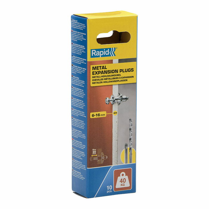 Rapid Taco de expansión metálico Ø 11 x 37 con tornillo M5 x 48