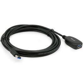 Equip Cable Alargador USB 3.0 133346 Macho/Hembra 5m PVC Negro 5 Gbps