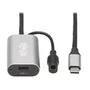 Tripp Lite Cable Activo de Extensión USB-C Macho a USB-C Hembra U330-05M-C2C, 5 m (16.4 ft), USB 3.2 Gen 1 (3.1 Gen 1), Extiende Señal, Hasta 5 Gbps, Negro/Gris