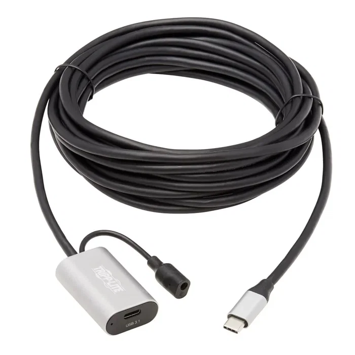 Tripp Lite Cable Activo de Extensión USB-C Macho a USB-C Hembra U330-05M-C2C, 5 m (16.4 ft), USB 3.2 Gen 1 (3.1 Gen 1), Extiende Señal, Hasta 5 Gbps, Negro/Gris Tripp Lite Cable Activo de Extensión USB-C Macho a USB-C Hembra U330-05M-C2C, 5 m (16.4 ft), USB 3.2 Gen 1 (3.1 Gen 1), Extiende Señal, Hasta 5 Gbps, Negro/Gris
