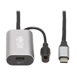 Tripp Lite Cable Activo de Extensión USB-C Macho a USB-C Hembra U330-05M-C2C, 5 m (16.4 ft), USB 3.2 Gen 1 (3.1 Gen 1), Extiende Señal, Hasta 5 Gbps, Negro/Gris