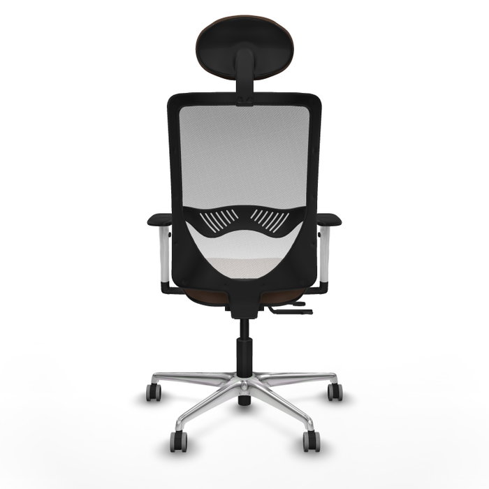 PIQUERAS Y CRESPO Silla de oficina Zulema con mecanismo Sincro/Traslack, Marrón oscuro y Blanco PIQUERAS Y CRESPO Silla de oficina Zulema con mecanismo Sincro/Traslack, Marrón oscuro y Blanco