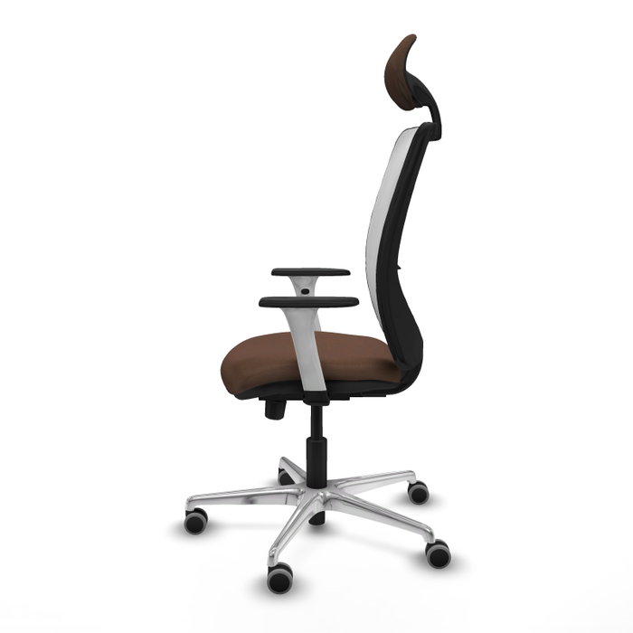 PIQUERAS Y CRESPO Silla de oficina Zulema con mecanismo Sincro/Traslack, Marrón oscuro y Blanco PIQUERAS Y CRESPO Silla de oficina Zulema con mecanismo Sincro/Traslack, Marrón oscuro y Blanco
