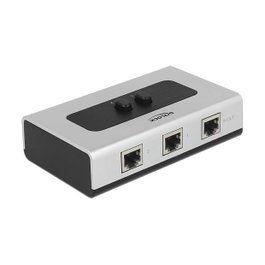 DeLOCK 87673 Switch KVM RJ45 10/100/1000mbps 2 Port manual bidireccional