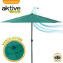 Color Baby Parasol 300 cm con chimenea y mástil de aluminio 4,8 cm color verde