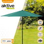 Color Baby Parasol 300 cm con chimenea y mástil de aluminio 4,8 cm color verde