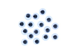 Innspiro Ojos móviles negros autoadhesivos redondos 8mm, 80 unidades