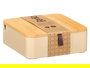 Berilo Organizador Plástico Espejo Bambú Beige 14x14x5.3 cm (Set de 12)