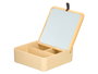 Berilo Organizador Plástico Espejo Bambú Beige 14x14x5.3 cm (Set de 12)