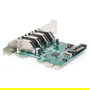 Digitus Tarjeta 4 Puertos USB 3.0 PCI Express Interna con Conexión Cableada y Velocidad de 5000 Mbit/s