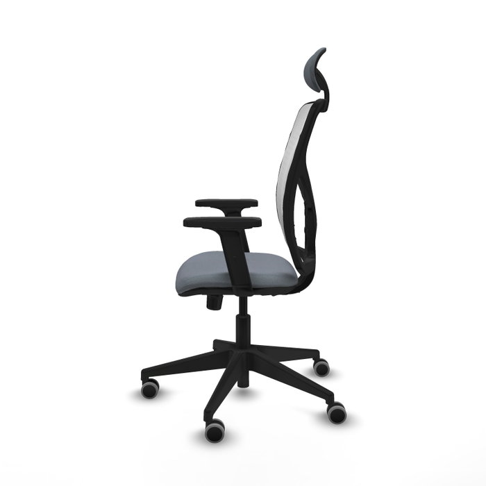 PIQUERAS Y CRESPO Silla de oficina Motilla con mecanismo Sincro, Gris y Blanco