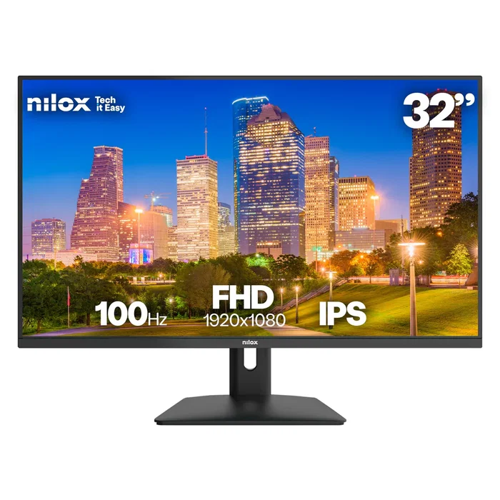 Monitor nilox 32 ips 4ms hdmi vga 100hz 32" 1920 x 1080 pixeles full hd lcd