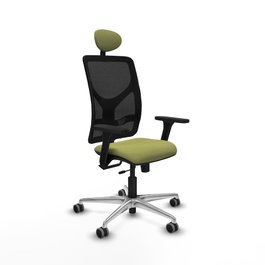 PIQUERAS Y CRESPO Silla de oficina Motilla con mecanismo Sincro/Traslack Verde oliva