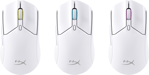 HyperX 6N0A9AA Ratón Gaming Pulsefire Haste 2 Inalámbrico Dual RF Bluetooth Blanco 26000 DPI 60g Ligero PTFE 100h Batería USB-C