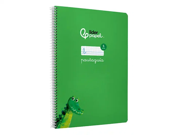Liderpapel Cuaderno Espiral A4 Pautaguía Tapa Blanda 80 Hojas 75gr Cuadro Pautado 5mm Verde